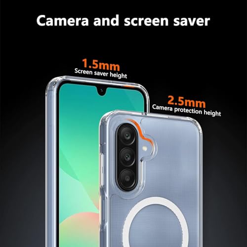 Image of REALCASE for Samsung Galaxy A26 5G | Magnetic Clear Case | Durable, Scratch-Resistant | Slim Transparent Compatible with MagSafe | Protective TPU Bumper Back Cover for Samsung Galaxy A26 5G