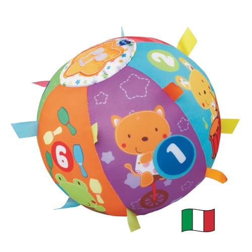 VTech Magica Palla MultiattivitĂ , Cubo Morbido Neonato con Pulsante, Ideale per Imparare i Numeri, Gioco Neonato con 15 Melodie, Sensore di Movimento, Lingua Italiana, Batterie Incluse, 6-36 Mesi