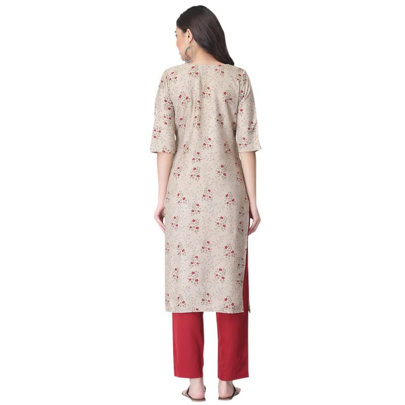 Image of Pinkmint Kurta for Women Different Digital Printed Crape Kurti Casual Wear Regular Fit Kurta