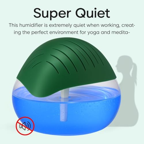 Image of Humidifier, Hygiene Portable Room Air Purifier Revitalizer Wooden Aroma Diffuser, Run Time: 16 Hours- Perfect for Living Rooms, Kitchen, Office & Hotels (Capacity: 750ml, Light Green)