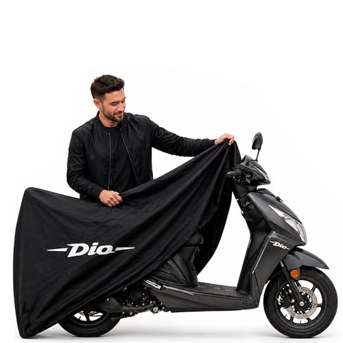 Image of Kayme Motorcycle Cover Waterproof Heavy Duty All Weather, Quad 4 Wheeler Cover Sun Rain Snow Protection (Mid-Black, Dio)