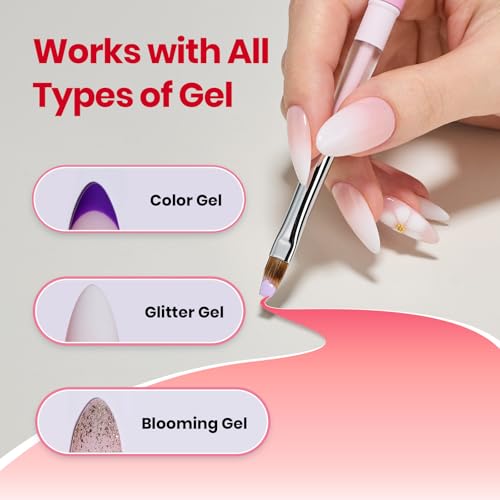 Image of Beetles Nail Art Brush 1Pcs Ombre Gel Nail Art Design Pen Painting Tools Ombre Gradient Fingernail Brush Nails Cleaning Brushes Nails Salon Diy at Home