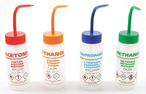 Dynalon 506485-0005 Multi-Lingual Wide Mouth Wash Bottles, 250 ml
