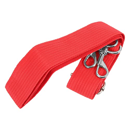 Milisten Adjustable Thickened Polyester Marching Snare Drum Belt with Metal Hooks Drum Sling Strap for Parade Performance and Routine Use Red Waist Strap for Snare Players