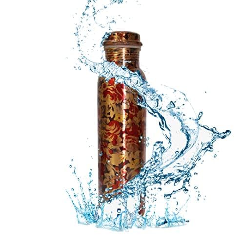 Bouteille d'eau en cuivre pour sports et fitness, gourde portable avec couvercle hermétique