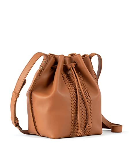 The Sak Ivy Drawstring Bucket Bag in Leather, Convertible Purse with Crossbody Strap2