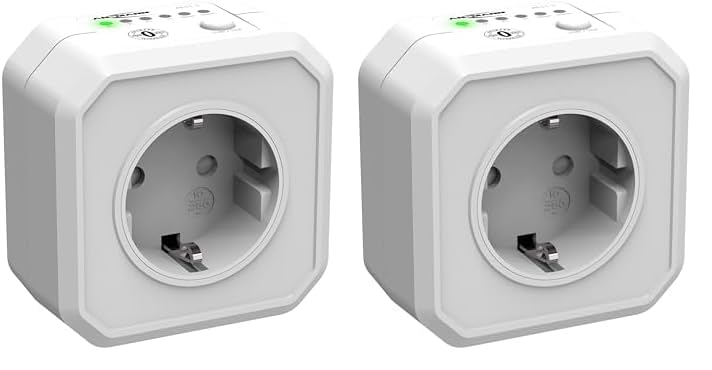 ANSMANN Timer Steckdose -Schaltbare, kompakte Energiespar Steckdose mit Countdown Timer für innen, Weihnachtsdeko, kein Standby Verbrauch, weiß, 2500W (Packung mit 2)