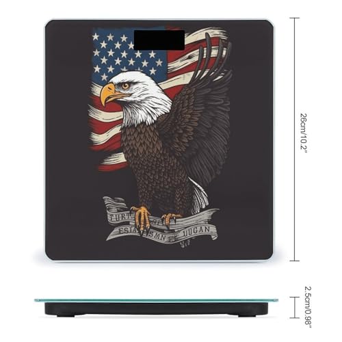 Báscula digital de baño con águila patriótica de EE.UU. miniatura 2