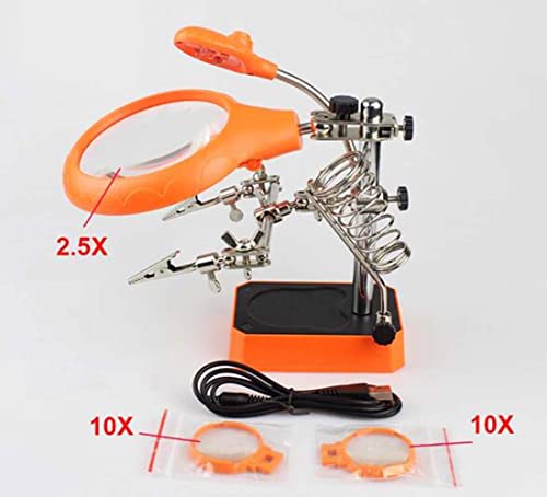 Montre loupe de tête avec double éclairage LED pour bijoutier