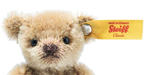 Steiff Mini 4" Teddy Bear Mohair Plush, Premium Stuffed Animal, Light Brown #TOP1