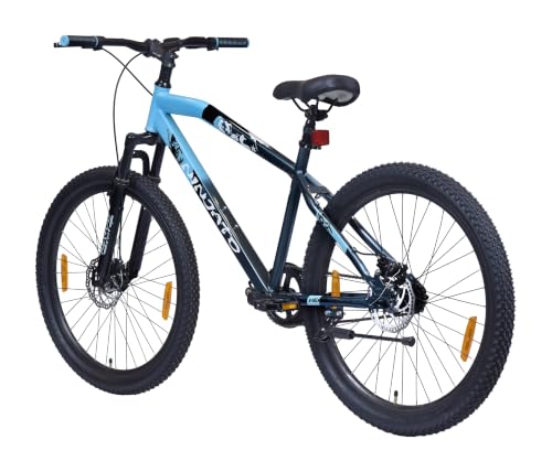 Image of Hero Ninjato 26T Single Speed Mountain /City Bicycle for Mens | Blue | Front Suspension | Disc Brake | Steel Frame : 16.9 inch | Rider Height : 5ft 0 inch - 5ft 8 inch | 85% Pre-Assembled Bicycle