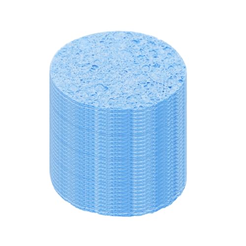 Image of MECCANIXITY 15PCS Soldering Sponge 50mm Round Blue Cleaning Pad Welding Tip Iron Replacement for Cleaning Soldering Iron 1mm Natural Thickness 6mm Water Absorption Thickness
