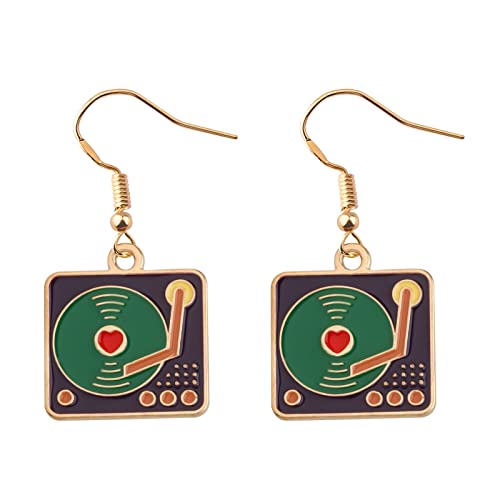 Image of Gzrlyf 2Pcs Vinyl Record Pins Suitcase Record Player Enamel Brooch Vinyl Lover Gifts for Collectors DJ Gifts Retro Music Gift