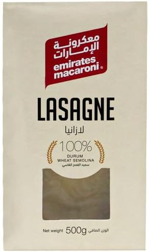 Emirates Macaroni Wheat Lasagne Pasta | Dry Pasta Ready To Cook | No Added Colors Or Preservatives (500 Gram)
