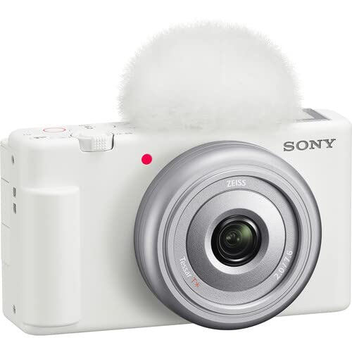 Amazon.com: Sony ZV-1F Vlogging Camera (White) (ZV1F/W) + Filter 