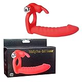 Dual Penetration Toys Vibrating Cock Rings Double Penetration Strap on for Men Sex Silicone Anal Butt Plug Strapon Enhancer Couples Toys Pleasure