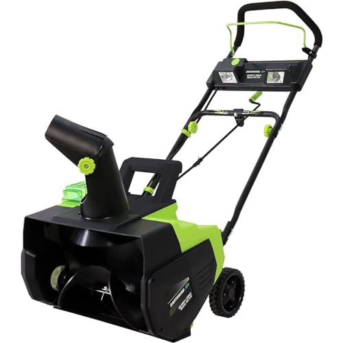 Earthwise Power Tools by ALM SN722018 2 x 20-Volt 18-Inch Cordless Snow Thrower, (2) 4.0Ah Batteries & Fast Charger Included