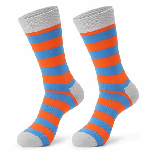 3 pairs - men's long tube plus size striped personality autumn and winter socks2