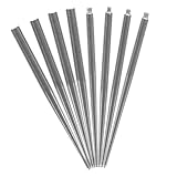 FONDOTIN 8 piezas Pines Guía para Piercing de Acero Inoxidable Herramienta Compacta para Perforación de Nariz Oreja y Ombligo con Rosca Interna y Externa Diseño Seguro y Duradero para