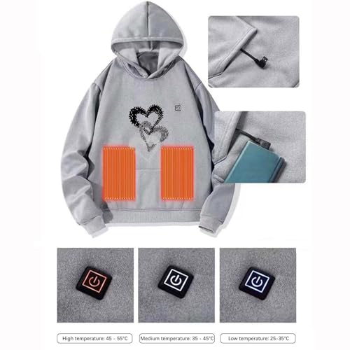 Sweat à capuche chauffante USB pour garçons et filles lavable