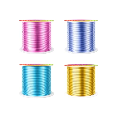 Image of Mandala Crafts 22 Gauge Anodized Aluminum Craft Wire for Jewelry Making - 400 FT Colored Flexible Pastel Wire - Bendable for Bonsai Armature Crafting Sculpting