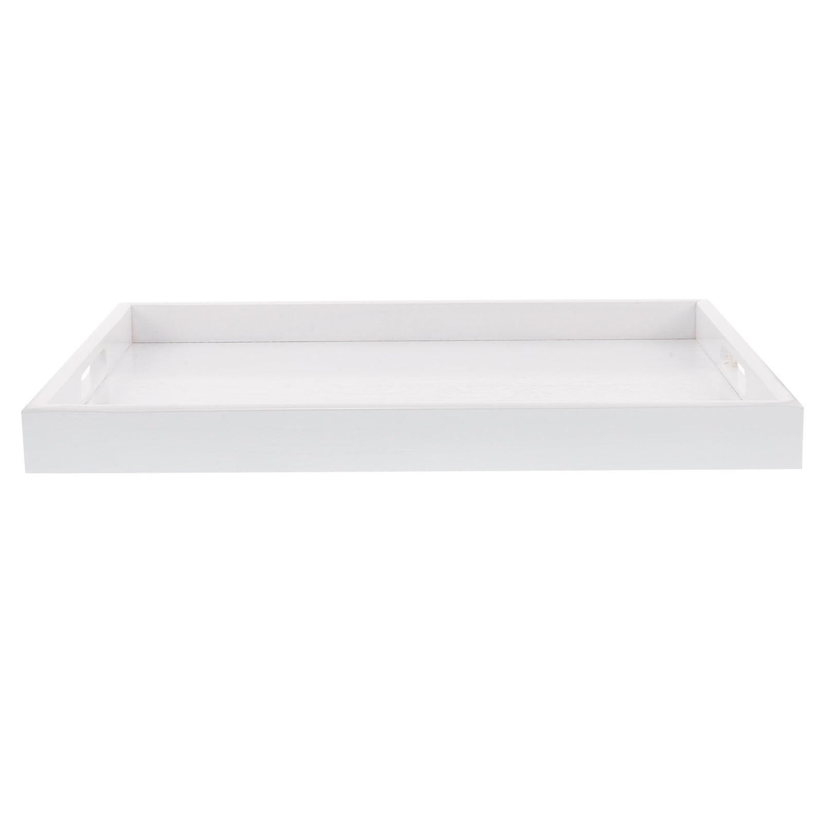 Bandeja Rectangular de Madera de Color Claro con Asas, Diseño Elegante y Simple, Bandeja para Mesa de Café en Sala de Estar, Artesanía Fina y Funcionalidad Decorativa