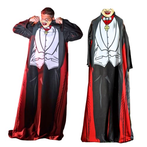 Franco Collectibles Universal Monsters Dracula Halloween Horror Super Soft Cozy Wearable Sleeved Throw Blanket, 70 in x 48 in (Officially Licensed Product)