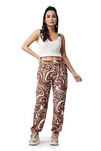 Image of POPWINGS Casual Printed Joggers for Women || Stylish Western Women Joggers for Summer || Pull-On Women Joggers Pants || Women Joggers for Summer