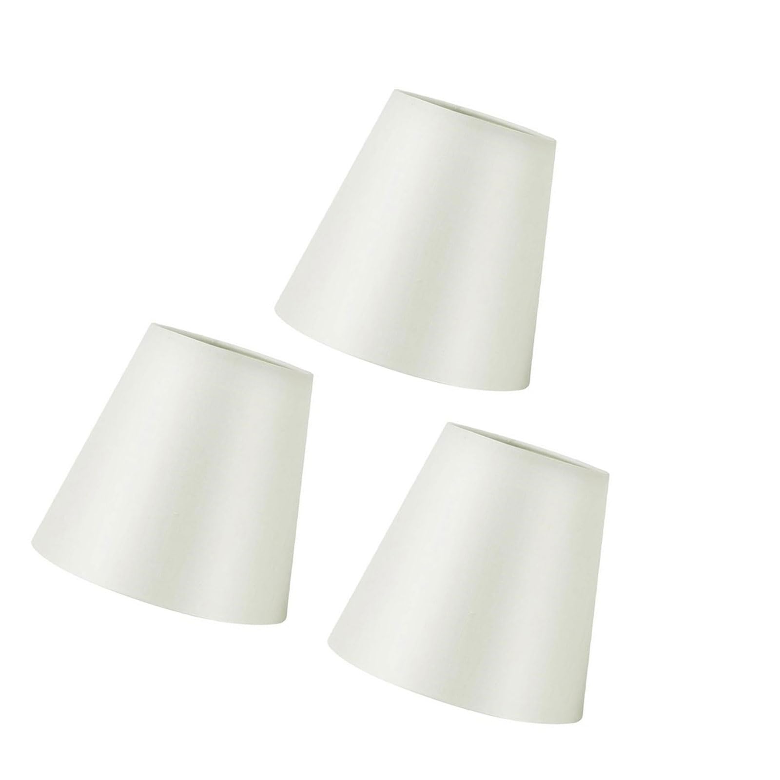 of 3 Small Lamp Shades Clip on Lamp Covers Lighting Accessory PVC Fabric Texture for Chandelier and Sconce Lighting PVC Fabric Lampshades