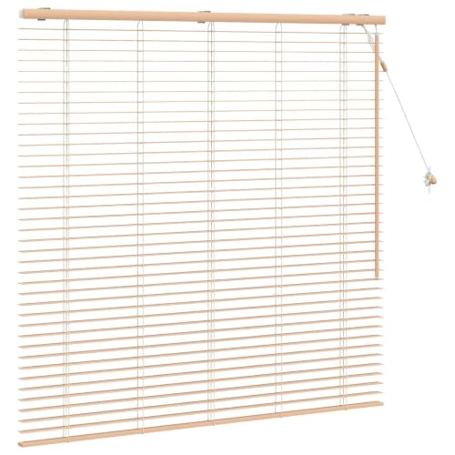 Persiana de madera de paulownia de 135 x 130 cm con protección visual para ventanas 4