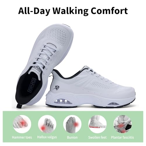PERSOUL Mens Running Shoes Wide Toe Box Athletic Tennis Sneakers Arch Support Orthotic Walking Shoes Width Fashion Sneaker Gym Workout Casual for Foot Pain Relief, Size 8-133