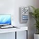 JEBELE 8 Fächer zusammensetzbarer Zeitschriftenhalter Zeitungshalter für Wand Büro Mesh Design A4 Dokumentenablage Büro Organisationsregal mit Etiketten Metall,Weiß