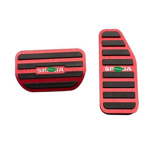AKUSESARI スズキ 新型 スペーシア スペーシアカスタム MK54S MK94S 対応 ペダルカバー ブレーキペダル 工具不要 取付説明書付き アルミ合金とゴム製 2PCS【レッド】SPA-JTDR