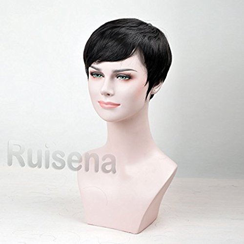 RUISENA Parrucche per capelli umani Pixie Cut