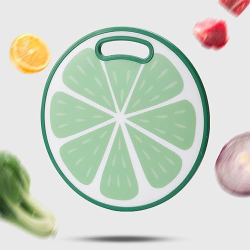 Tabla de cortar de plástico (29,8 cm x 29,8 cm), con diseño de limón, para frutas, verduras, carne o comida para parrilla, tabla para repostería en cocina, antideslizante, fácil de agarrar y apta para lavavajillas miniatura 5