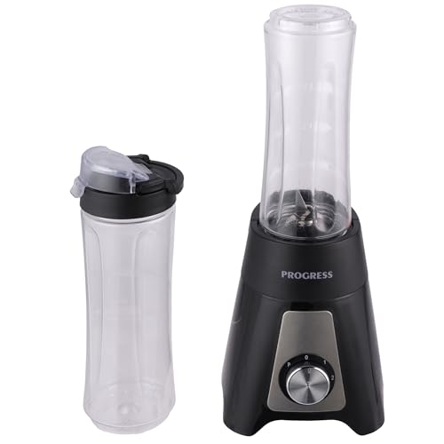 Mixeur personnel- Machine à smoothie électrique, capacité de 600 ml, 2 réglages de vitesse avec fonction d’impulsion, 2 bouteilles de sport portables, couvercle facile à boire, 400 W, EK5883P