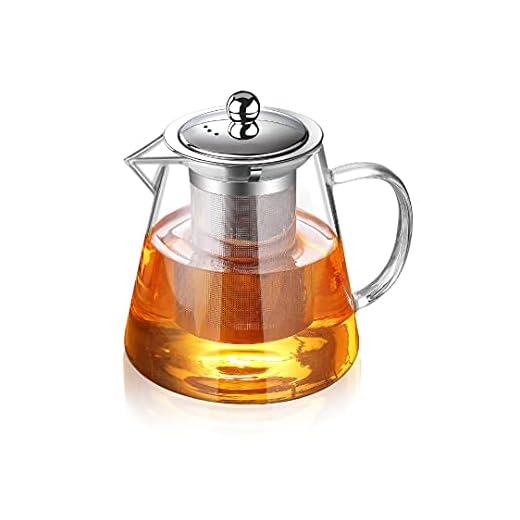 Glass Teapot with Infuser Tea Pot 32oz/43oz Tea Kettle Stovetop Safe Blooming and Loose Leaf Tea Maker Set (32oz/ 950ml)