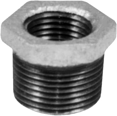 4 X 1-1/2 GALVANIZED HEX. BUSHING, Galvanzied Steel Malleable Pipe Fittings, Steel For Heating Industrial Residential Commerical Plumbing