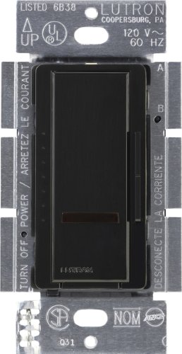 Lutron Lutron MIRLV-1000-BL Maestro IR 800-Watt Single Pole Magnetic Low-Voltage Dimmer, Black