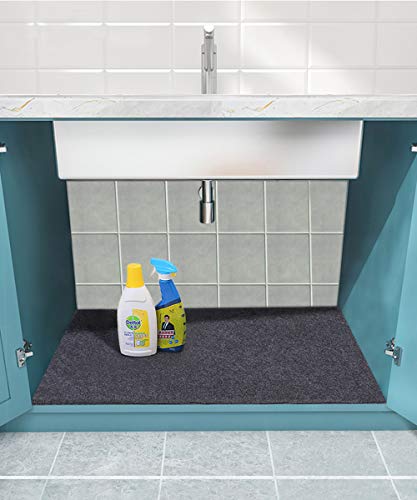 Sensko Under Sink Mat, Kitchen Cabinet Mat, Absorbent/Waterproof,Sink Drip Protector Tray ,Contains Liquids — Protects Cabinets,Washable(36" x 23.8") miniatura 7