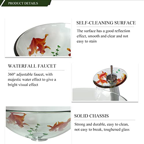 Combo de lavabo y grifo de baño con pez dorado ideal para renovar el hogar y restaurantes 8