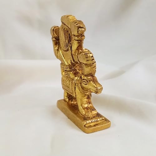 Estatua religiosa de Bhairav Mahakal de latón 2.75" miniatura 5