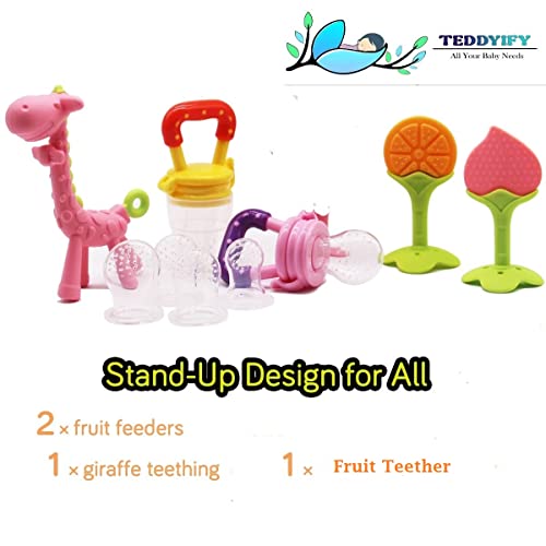 Image of Baby Teething Combo Pack for Newborn (5 Pack Teethers), Freezer Safe BPA Free, Infant and Toddlers Silicone Teether (5 Combo teether)