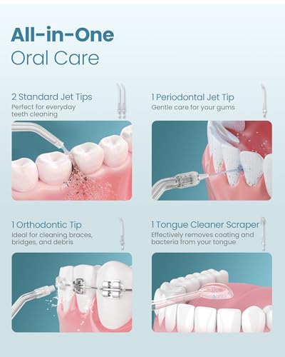 image for Onlyone Water Dental Flosser Pick for Teeth, 300ML Portable Oral Irrig