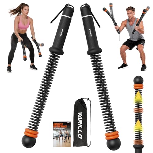 Ropeless Battle Ropes Adjustable Weight, Portable Cordless Battle Ropes for Home Gym with Storage Bag, High Calorie Burn for Men & Women, Fitness Equipment for HIIT & Low-Impact Aerobic Training