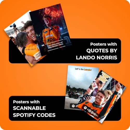 Image of Lando Norris Poster (Set of 40) | F1 Lando Norris Mini Posters (15 x10 cm) | McLaren F1 Poster Lando Norris Posters for Wall, Bedroom, Living room | Formula One Posters | Glue Dots Included (A 023)