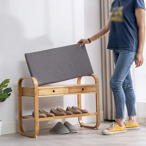 Étagère à chaussures créative pour usage domestique et banc de rangement compact - 5