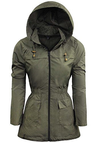 Brave Soul - Abrigo Impermeable - para Mujer Verde Caqui 38