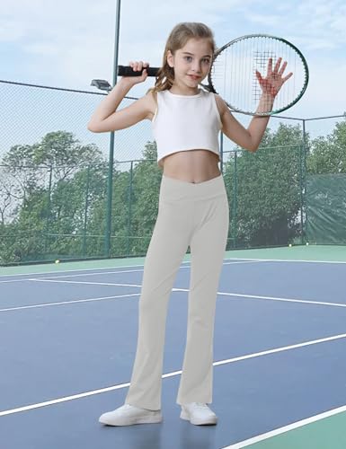 Jinhiteam Calça legging feminina flare preta rosa crossover cintura alta treino corrida dança bootle