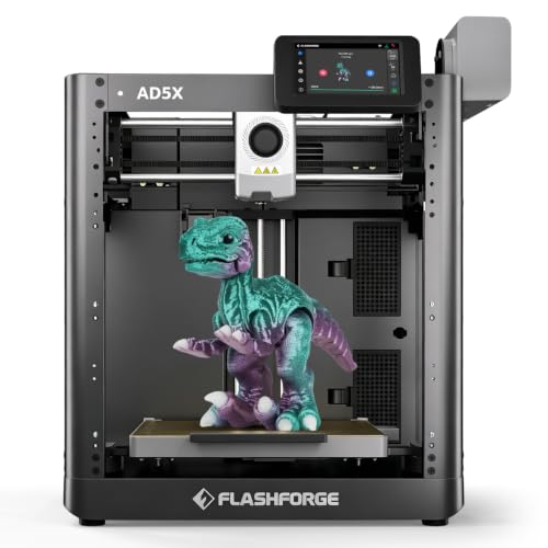 FLASHFORGE 3D Printer 5X w/4*10g HS PLA, IFS Multi-Color Printing, CoreXY 600mm/s High Speed & Precision, Auto Calibration & Vibration Compensation, 300℃ Direct Drive Extruder Unleash Your Creativity